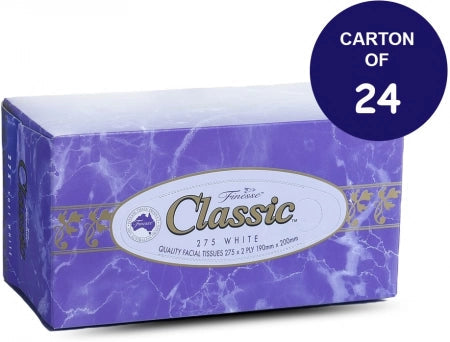 Carton of 24 Finesse Classic Facial Tissue 2 Ply - 275 Sheets/Box (Standard Option)