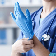 Carton of 840 boxes MasterMed Blue Nitrile Gloves 3.5g Powder Free Latex Free