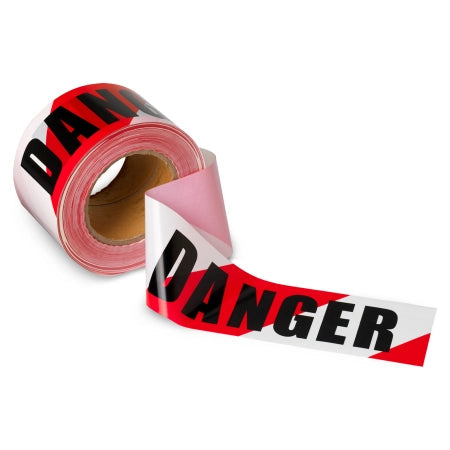 Carton of 20 SD Barrier Tape Danger Red & White 100mm