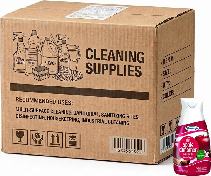 Carton of 12 HomeBright Gel Air Freshener 255g (Apple Cinnamon)