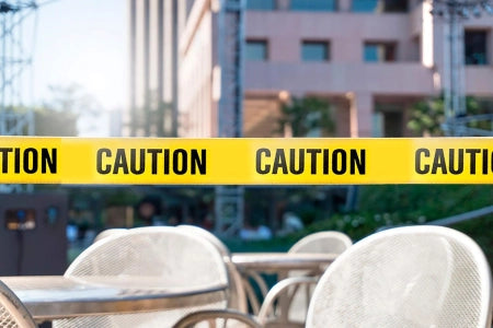 Shield Right Barricade/Barrier Tape Caution - Black on Yellow 75mm x 100 Metres