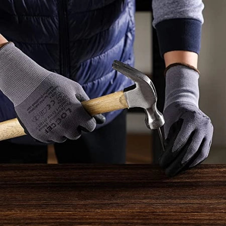Eagle Black Nitrile Sandy Palm Safety Gloves General Use - Size 7