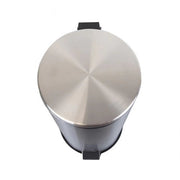 30L Compass Rubbish Bin with Pedal - Round -  Stainless Steel - 295 Dia x 650 H mm