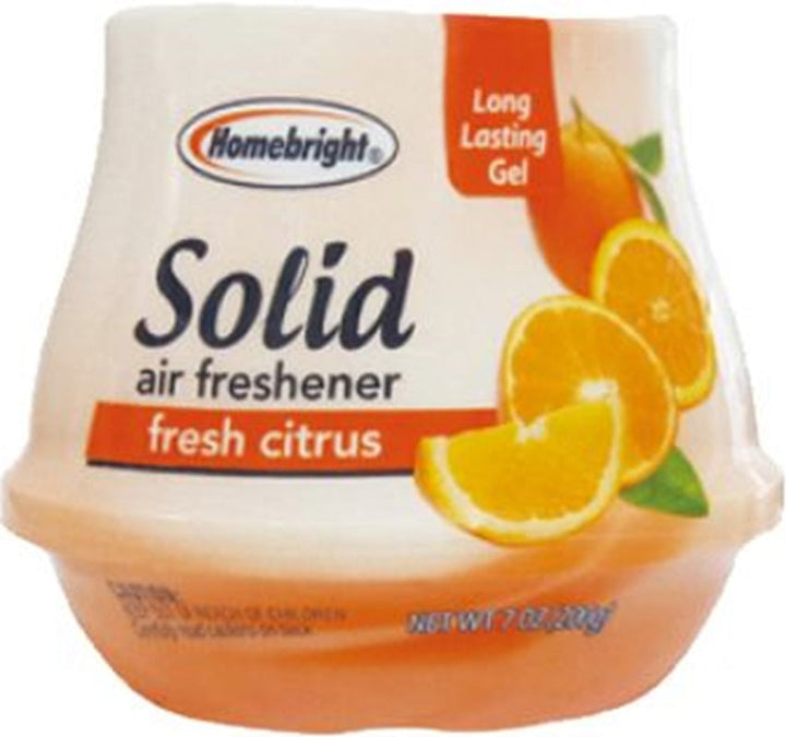 Carton of 24 Homebright Gel Solid Air Freshener 200g Fresh Citru