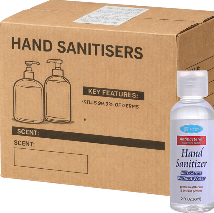 Carton of 24 ALC60ML 100ml Antibacterial hand sanitiser kills 99.9% bacteria Pocket Size