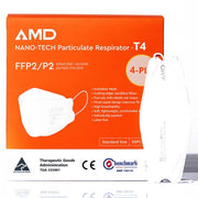 Box of 50 AMD P2 N95 4PLY Nano-tech Flatfold Medical Face Mask Ear Loops Individually Wrapped  Australian Made