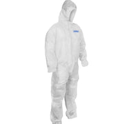 Carton of 500 Combat PP Polypropylene White Disposable Coverall - Large