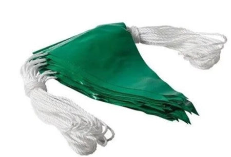 Carton of 20 Packs Maxisafe Green Bunting Flag Line 30m Site Barricade