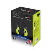 Carton of 20 Packs Bastion E42 Hi-Vis Green Class 5 Earmuffs