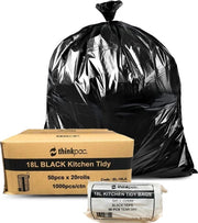 Pallet of 192 Cartons 18L Black Bin Liners - Office / Kitchen 10 micron (Standard Strength)