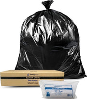 Carton of 250 Roll 82L Black Bin Liners - Able 20 micron (Medium Strength)
