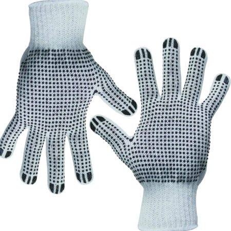 Bastion Polycotton Gloves with Black PVC Dots