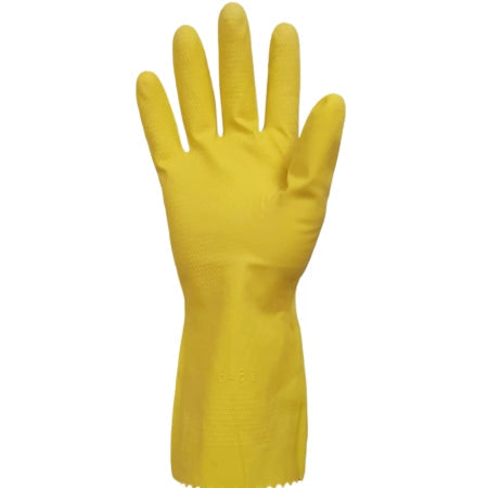 Bastion Flocklined Yellow Honeycomb Grip Rubber Gloves