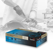 Carton of 500 pcs Bastion Blue Nitrile Diamond Grip Long Cuff Gloves Powder Free 300mm Heavy Duty