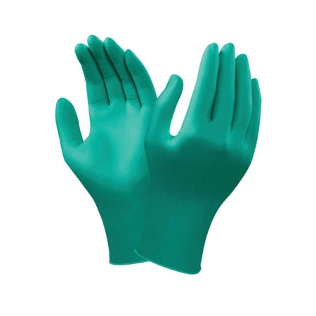 Bastion Nitrile ExtraTough Green Powder Free Gloves Micro Textured Box of 100