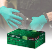 Carton of 1000 pcs  ExtraTough Green Nitrile Gloves Powder Free Micro Textured Heavy Duty