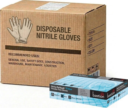 Carton of 1000 pcs ProTouch Blue Nitrile Gloves Powder Free Finger Micro Textured