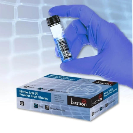 Carton of 1000 Blue Nitrile Gloves Biodegradable Finger Micro Textured Soft Powder Free