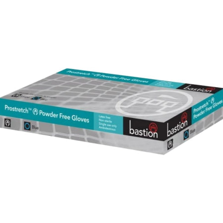 Box of 200 pcs Bastion Prostretch(TM) Powder Free Blue