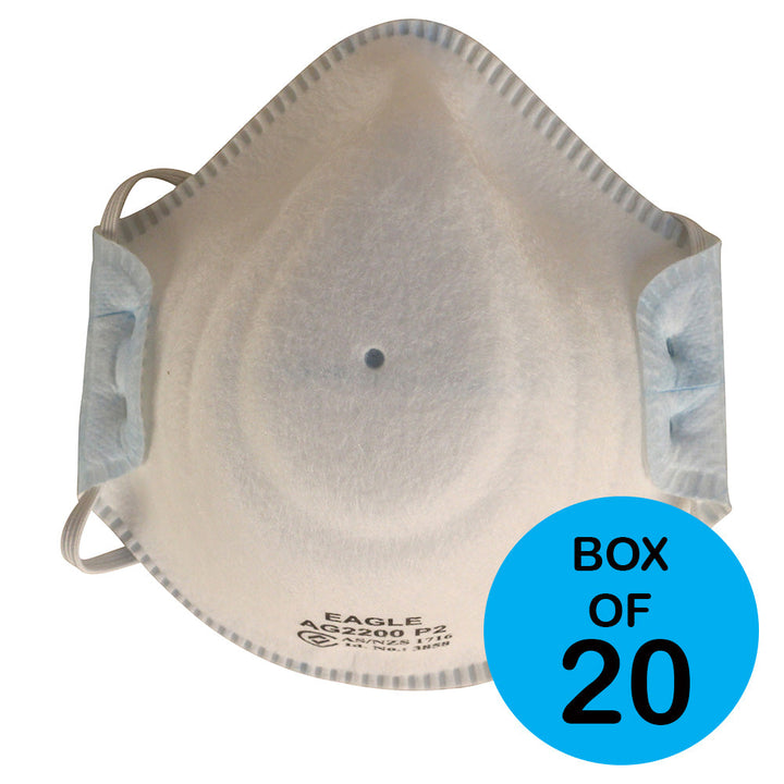 20pk P2 AG2200 Eagle Disposable Respirator Mask Moulded - 20 Pack