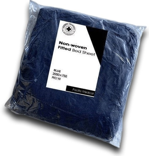 Non-Fitted Disposable Navy Blue Bedsheets (Box of 100)