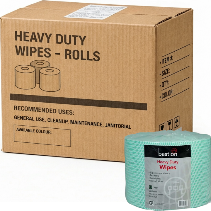 Carton of 1 Bastion Heavy Duty Wipes - Green