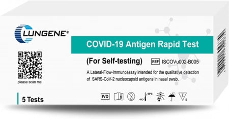 5/Pack Clungene Covid-19 Rapid Antigen Test Kit Nasal Very high sensitivity Exp. 2027 (Special discounts for Pharmacies please contact us)