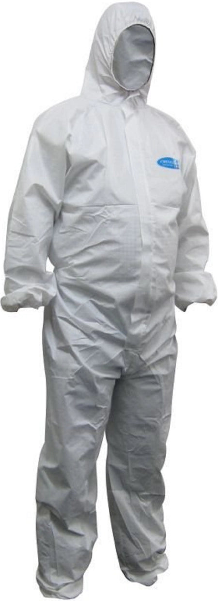 Carton of 25 Maxisafe White Laminated Coverall Breathable Water Repellent