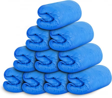Carton of 1000 Shoe Covers CPE Water-Proof Disposable 15x42cm 3.2g