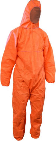 Carton of 50 Maxisafe Orange Polypropylene Coverall Lightweight