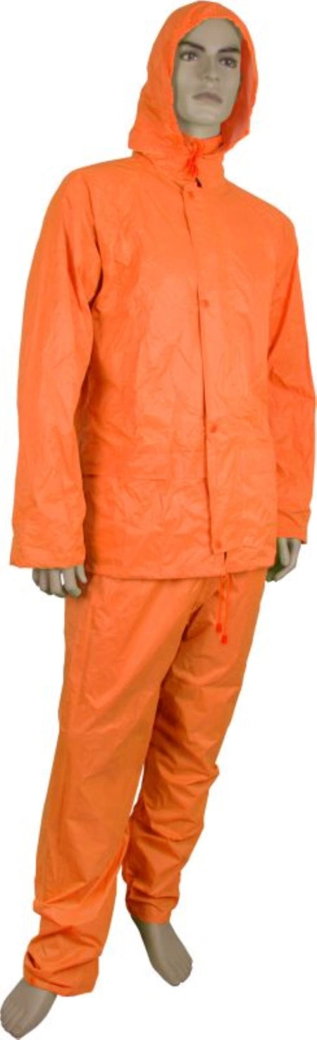 Carton of 10 Maxisafe Orange PVC Rainsuit High Visibility Waterproof