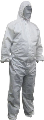 Carton of 50 Maxisafe White Polypropylene Coverall Lightweight