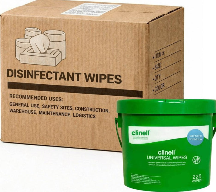 Carton of 4 Clinell Universal Disinfectant Wipe