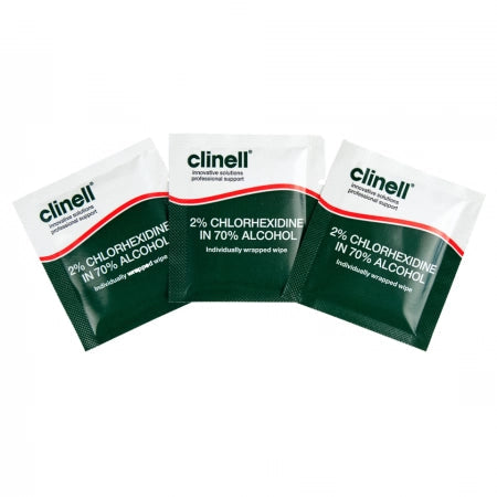 240/Pack Clinell 2% Clorhexidine Medical Device Wipes (Individually Wrapped)