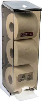 Caprice 3 Roll Toilet Roll Dispenser ABS Plastic - Suitable for 225 / 400 / 700 Toilet Rolls