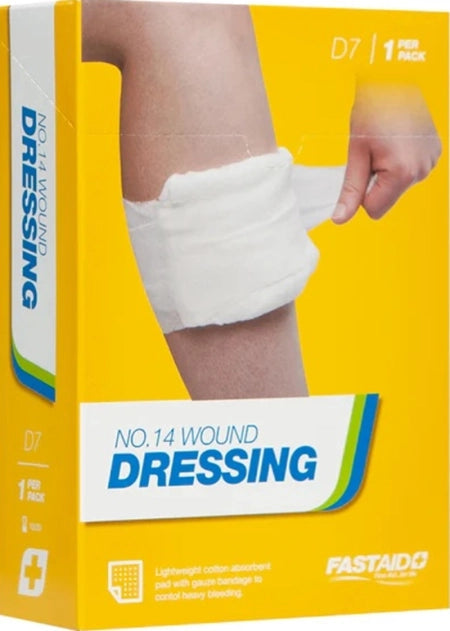 Carton of 10 FastAid D7 No. 14 Wound Dressing
