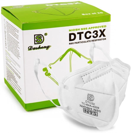 20/Box N95 NIOSH Approved Disposable Respirator Face Mask, Headbands