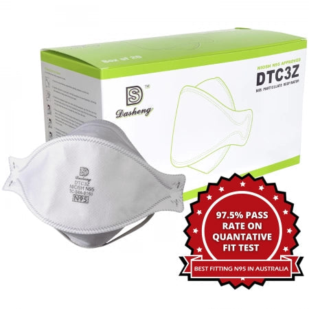 20/Box N95 NIOSH Approved Flatfold Face Masks Head Loop