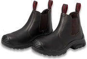 Cougar Brown Smooth Leather Steel Toe Elastic Sided Safety Boots E201 C (Size 3 AUS/UK)