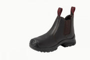 Cougar Brown Smooth Leather Steel Toe Elastic Sided Safety Boots E201 C (Size 3 AUS/UK)
