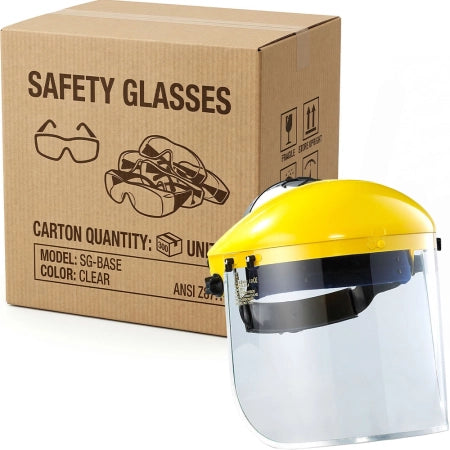 Carton of 10 Maxisafe Yellow Brow Guard with Clear Visor