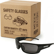 Carton of 120 Denver Black Frame Safety Glasses Polarised Glare Reduction
