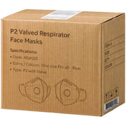 Carton of 240 P2 Valved Respirator Face Masks Flat Fold AG4120V Individually Wrapped