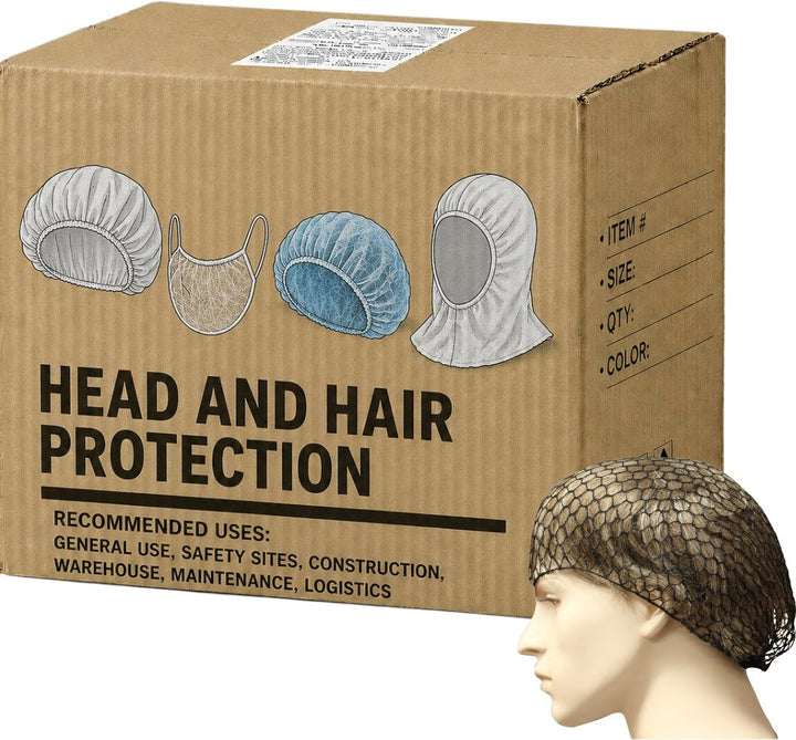 Carton of 2000 Units Nylon Hair Net Black
