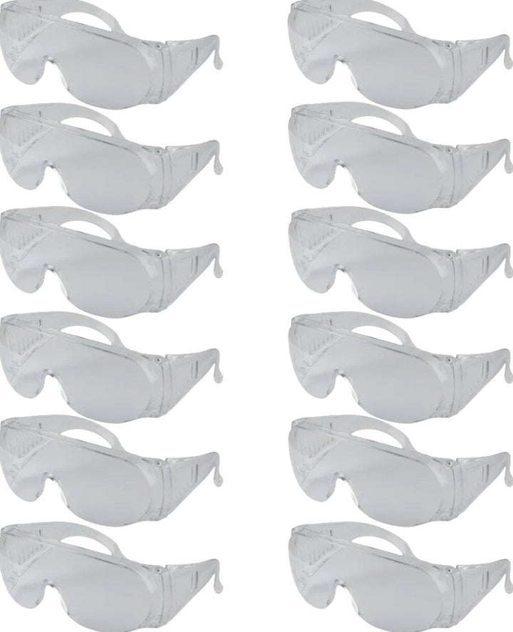 12 pairs of Alpha Visitors Safety Glasses Clear