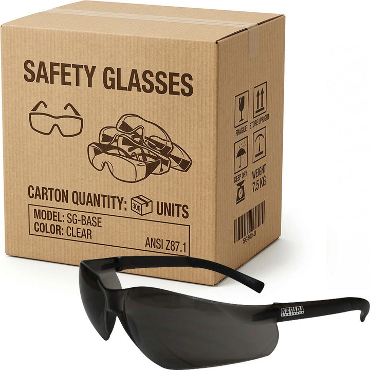 Carton of 300 Nevada Anti-Fog Smoke Safety Glasses UV Protection