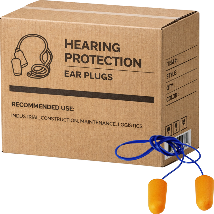 Carton of 10 Corded Earplug 26 DB Class 5