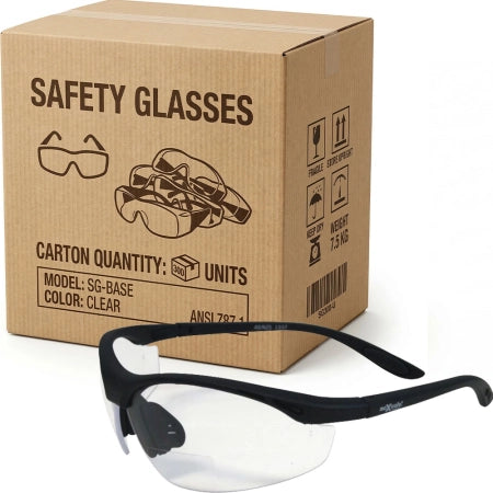 Carton of 300 Packs Maxisafe Clear Bifocal Safety Glasses 2.0