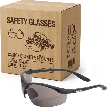 Carton of 300 Packs Maxisafe Smoke Bifocal Safety Glasses 3.0 UV Protection