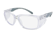 Carton of 120 Packs Rayzr Clear Safety Glasses Clear Frame Lightweight Protection